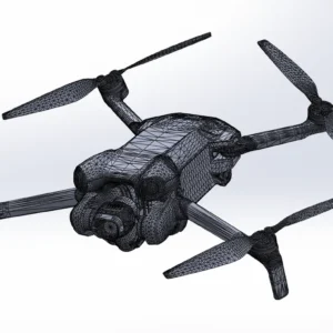 Drone Mini 4-Inspired Aerodynamic Desk Sculpture