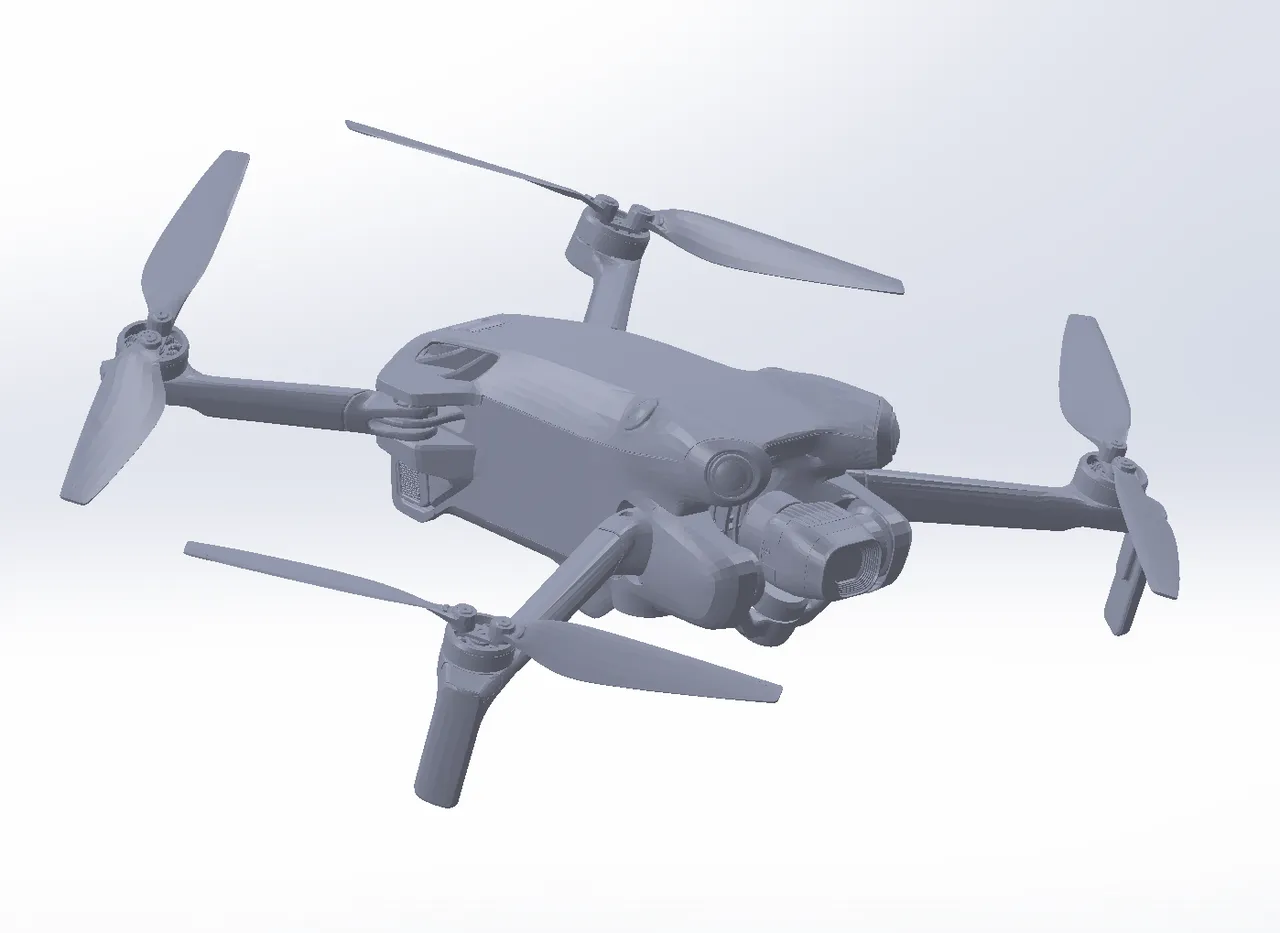 Drone Mini 4-Inspired Aerodynamic Desk Sculpture